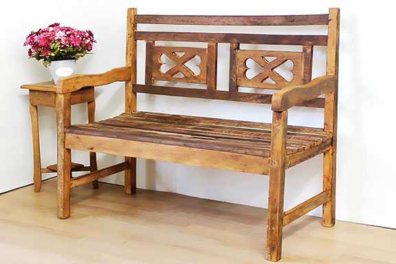 Banco Namoradeira Corao Cairo 2 lug 120cm-mt-natural