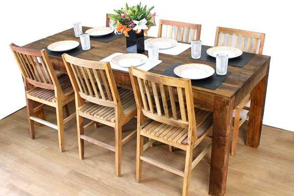 Mesa de jantar Topo natural 1