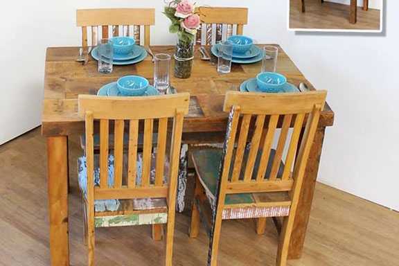 Mesa de jantar Patchwork Natural